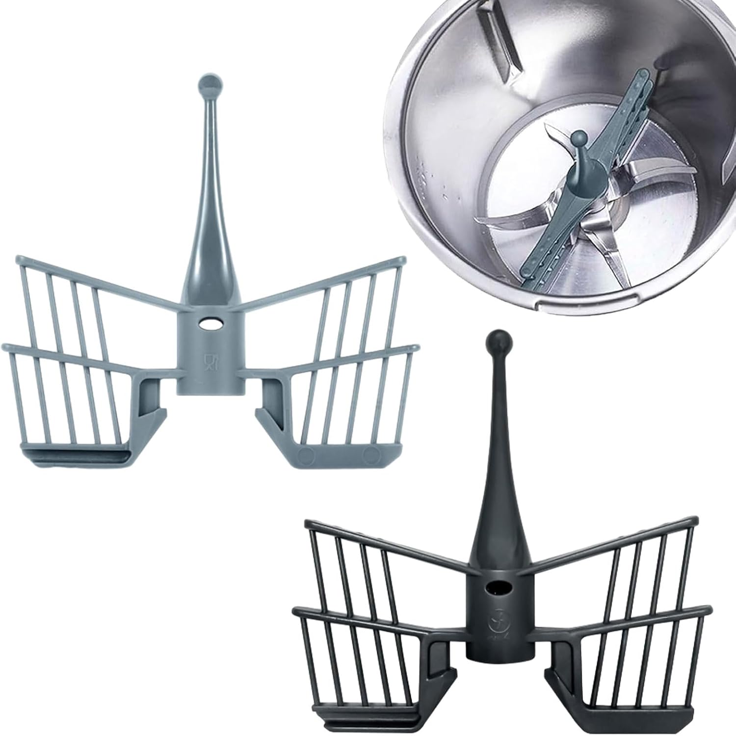 2er Set, Thermomix Zubehör Für Thermomix Tm5 Tm6 Tm31, Zubehör, Schneebesen, Ersatzteile (schwarz, Grau)