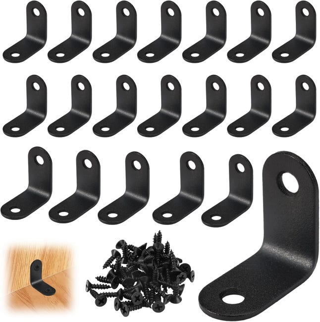 20 Metall-befestigungswinkel, 30 × 30 × 16 Mm Edelstahl-winkel, Metallwinkel Mit 40 Schrauben, Mini-winkel Zur Befestigung