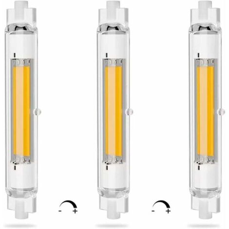 R7s Led 118 Mm Dimmbare 20 W Doppelseitige Energiesparende Led-glühbirne, 3000 K Warmweiß, Flimmerfrei, 2000 Lm, 360°-beleuchtung, 3er-pack