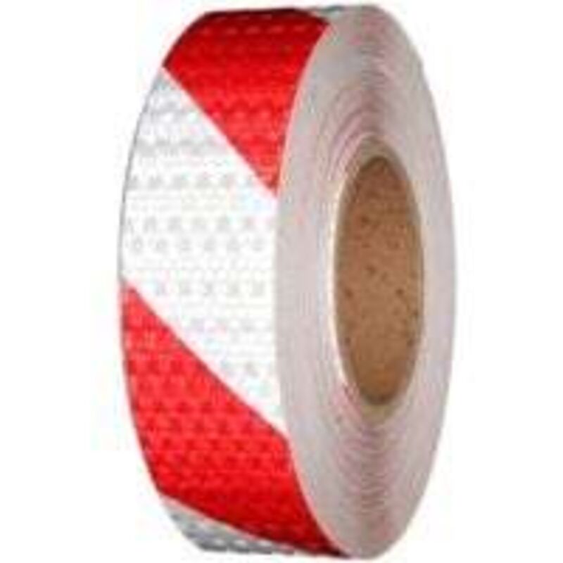 Selbstklebendes Reflektierendes Klebeband, 10 M X 5 Cm, Rotes Und Weißes Klebeband, Reflektierende Aufkleber, Sicherheitsband Für Fahrzeuge, Straßen, Autoanhänger, Sicherheitserinnerung