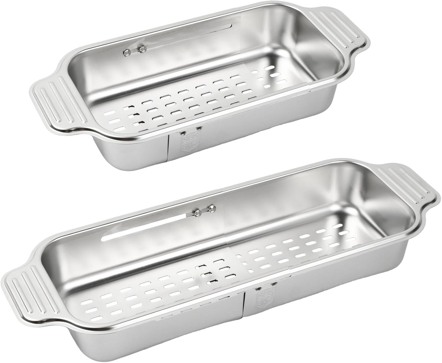Spülbecken-sieb, Ausziehbarer Spülbecken-sieb, Spülbecken-sieb Aus Edelstahl 304, Einziehbarer Küchenspülen-sieb, Abtropfkorb Zum Waschen Von Gemüse Und Obst, 33,5-43,3 Cm (1 Stück)