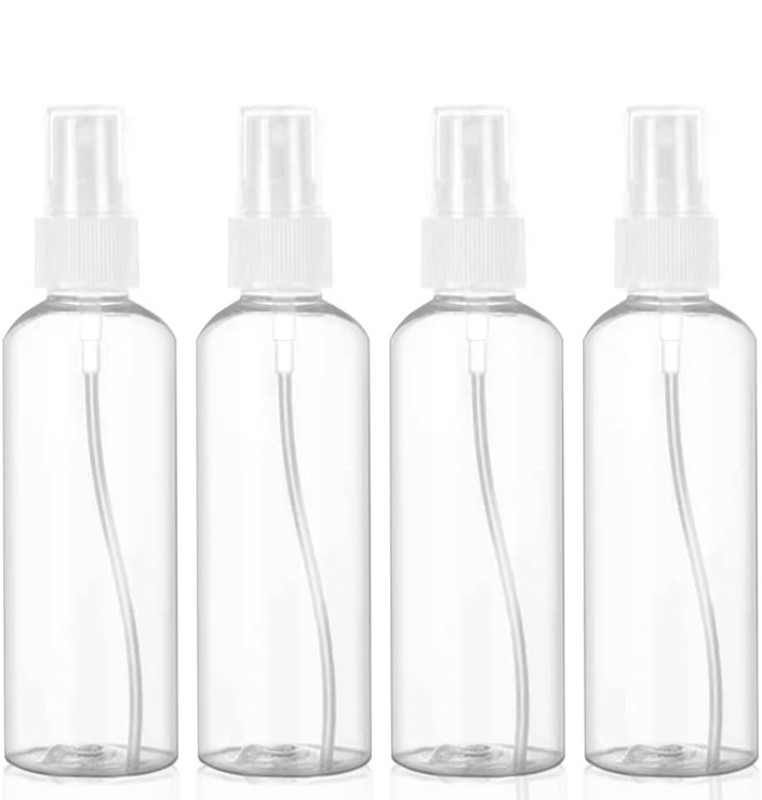 4 Stück Leere Sprühflaschen, 100 Ml Sprühflasche Mit Feinem Nebel, Reisesprüher Aus Kunststoff, Nachfüllbare, Transparente Zerstäuberflasche, Für Lotion, Shampoo Usw.