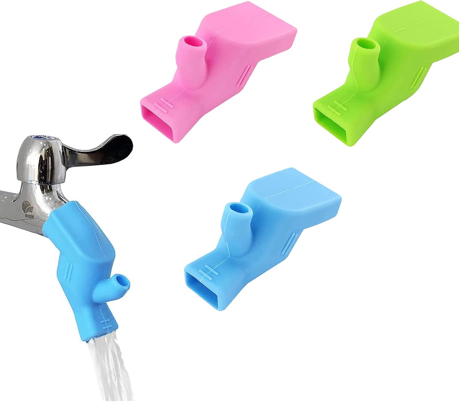 3-farbiger Verzögerter Wasserhahn. Der Wasserhahn Ist Für Die Lebensmittelqualität Von Kindern Verzögert. Der Wasserhahn Wird Verzögert, Wenn Kinder Ihre Hände Und Ihr Gesicht Waschen