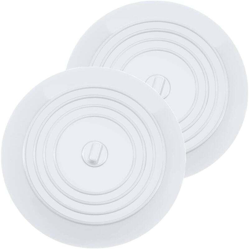 Badewannenstöpsel, Silikon-spülbeckenstöpsel, 15 Cm Durchmesser, Für Küchen, Badezimmer Und Waschküchen (2er-pack, Weiß)