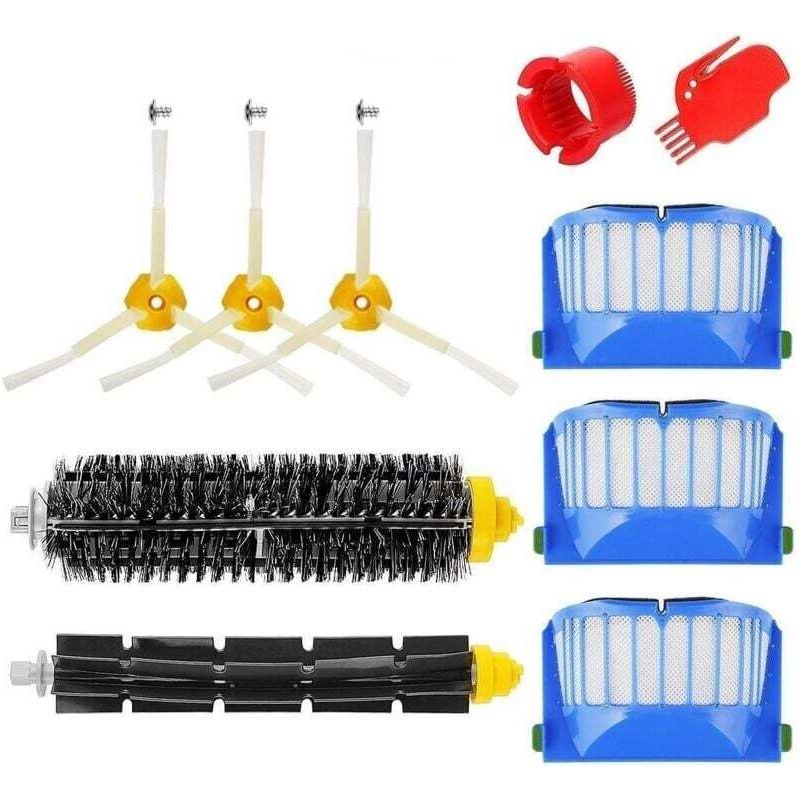 Bürstenset Für Roomba 600 Serie - Set Mit 10 Zubehörteilen (seitenbürsten, Filter, Cerda Bürste Usw.) Für Saugroboter.