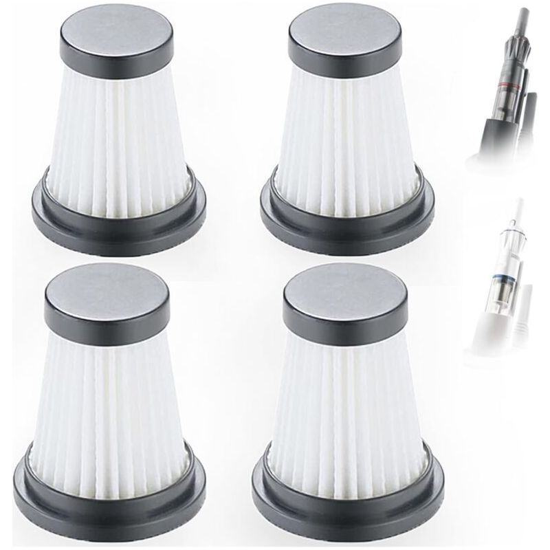 4er-pack Ersatzfilter Für Akku-staubsauger, Passend Für Moosoo K12, K12 Pro, K13 Und Genius Invictus One 1.0 X7 / 2.0