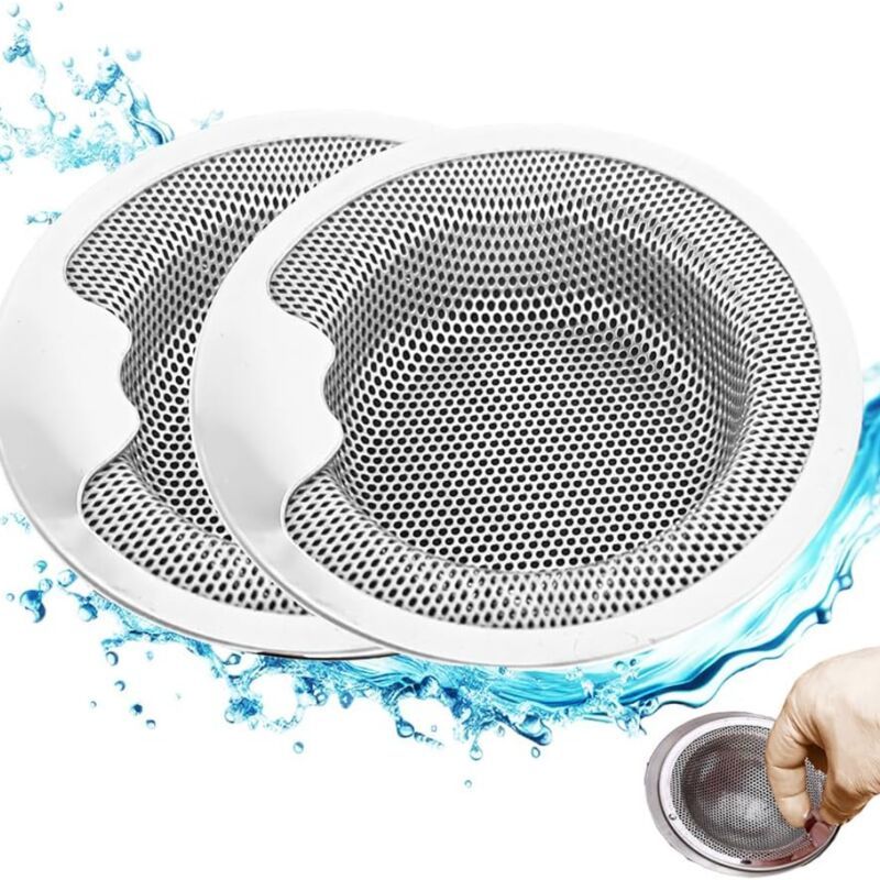 Stück Edelstahl-spülbecken-siebe, Küchenspülenfilter, Abflussfilter, Edelstahl-sieb