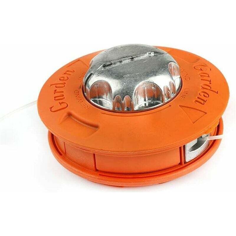 Universeller Rasenmäherkopf Aus Aluminiumlegierung, M10 X 1,25, Gerader Schaft, Rasentrimmerkopf, Robust, Orange