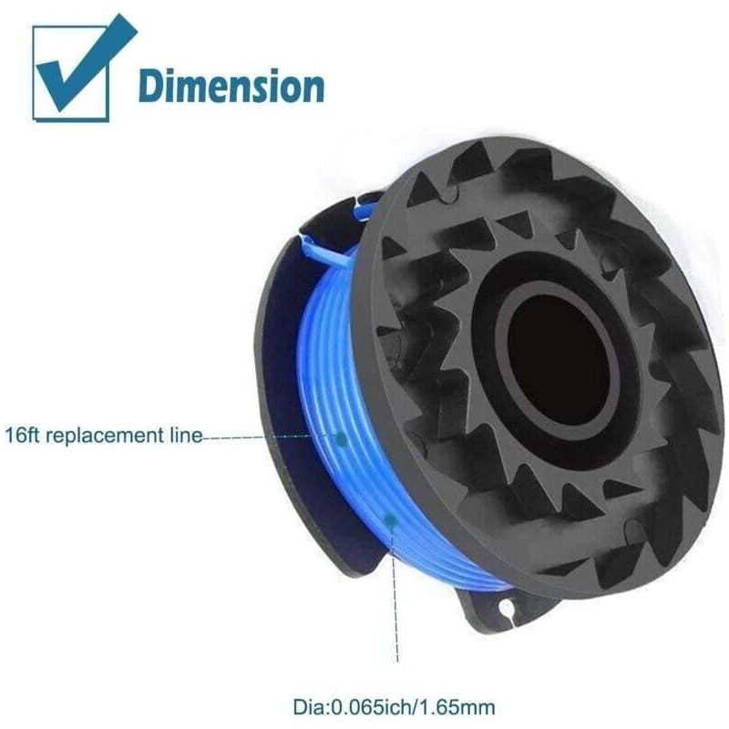Doppelfaden-trimmerspule, Kompatibel Mit Greenworks 40v Rasenmähern, 1,65 Mm Automatische Ersatzspulen, 6er-packung