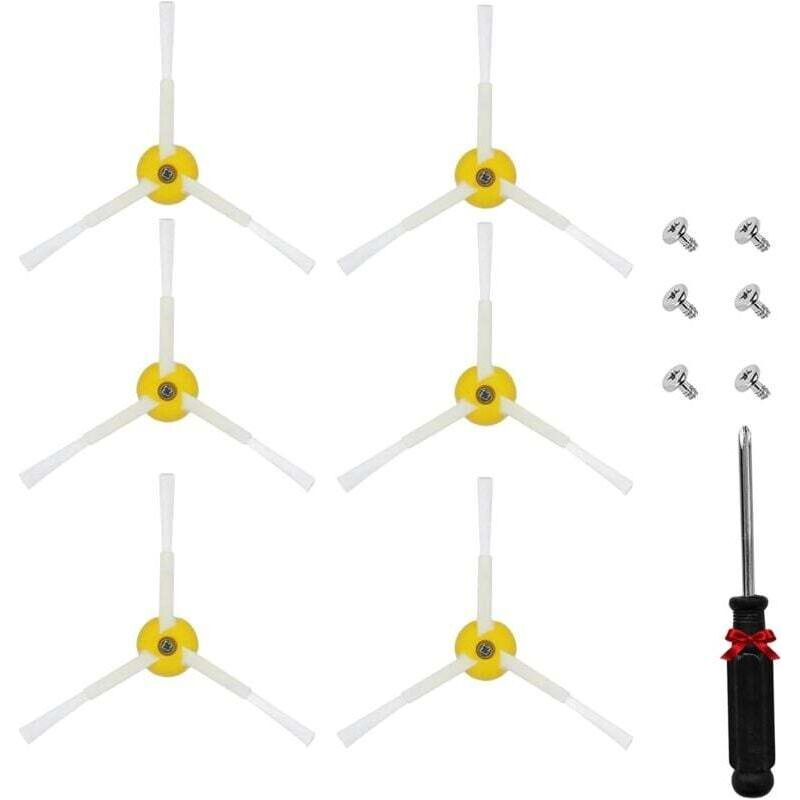 6-teiliges Ersatz-seitenbürsten-set Für Irobot Roomba 600, 700, 800, 900, 694, 677, 850, 860, 870, 880, 890, 980 Und 960 Saugroboter, Seitenbürste Mit Schwenkarm