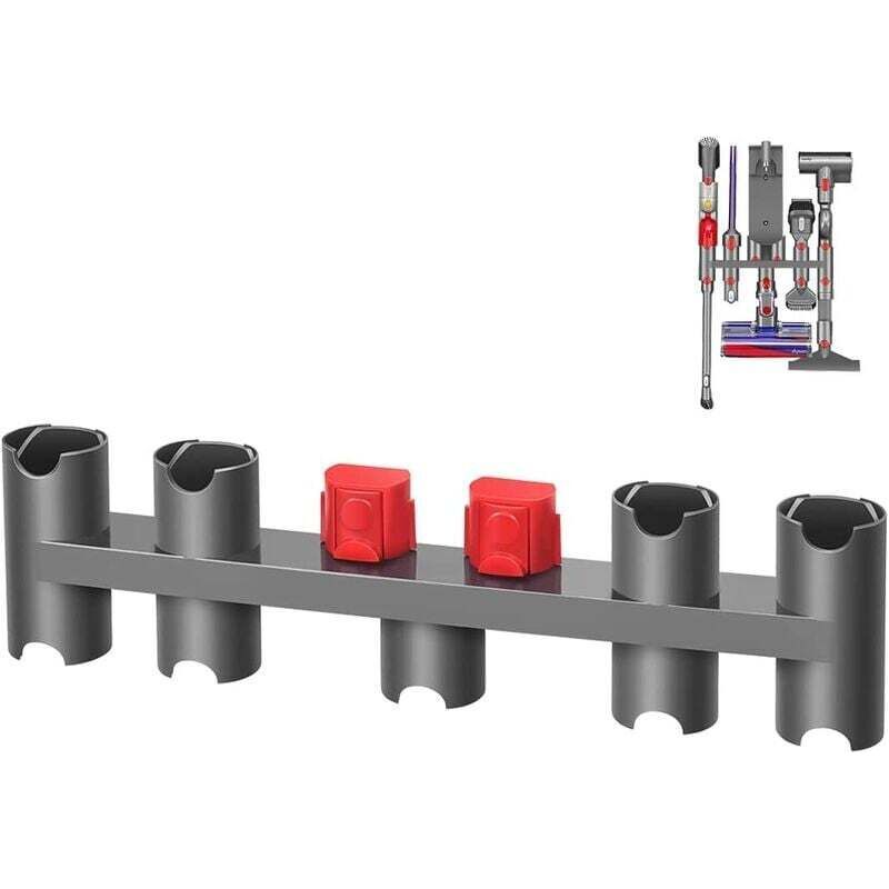 Wandmontierte Zubehörstation Für Dyson Staubsauger V7, V8, V10, V11 Und V15, 9 Ablagefächer, Grau