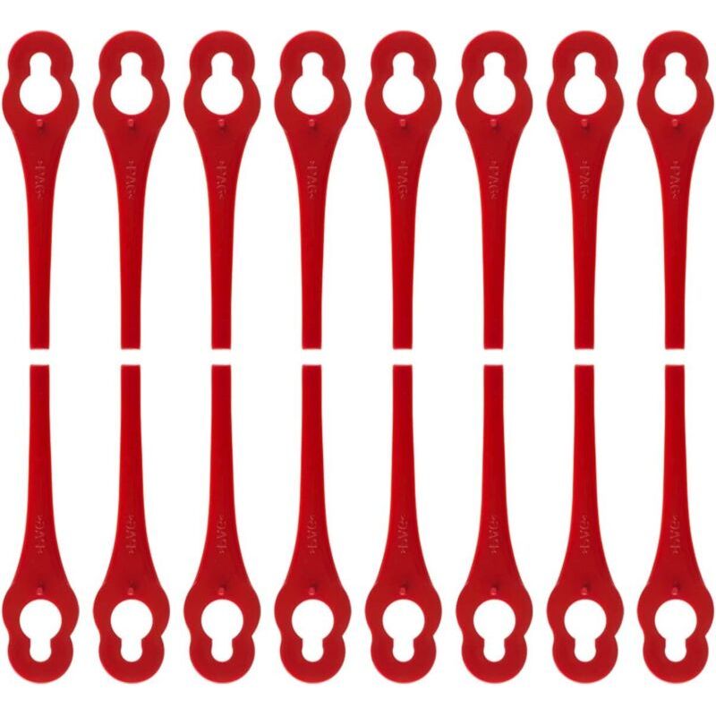 Packung Mit 100 Ersatzklingen Aus Kunststoff Für Lidl Florabest Rasentrimmer – 8,3 Cm Lang