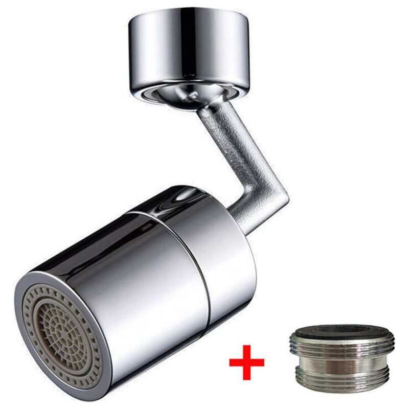 Messing-wasserhahn-luftsprudler, 720° Schwenkbar, Doppelfunktion, Luftsprudler Für Küche Und Bad, Mit M22-außengewindeanschluss (1 Stück)
