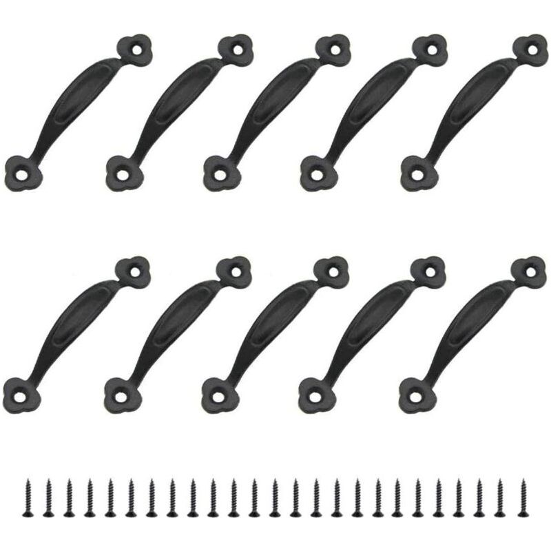Set Mit 10 Retro-möbelgriffen Im Rustikalen Stil Aus Zinklegierung, Für Küche, Scheunentür, Garten, Schuppen, Schublade, Holzschrank (80 Mm)