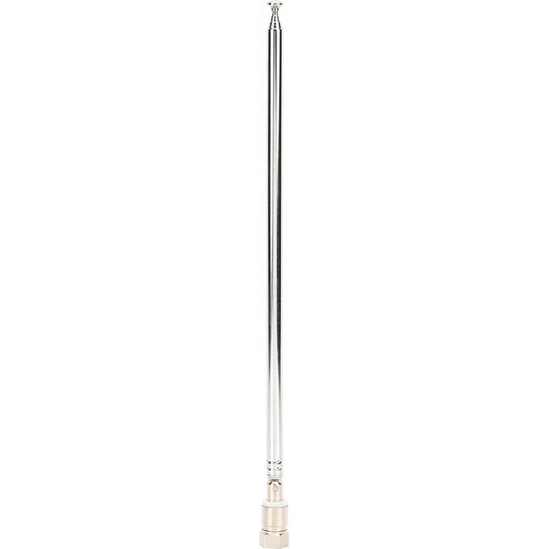 38,8 Zoll Lange, 7-teilige Teleskopantenne Mit F-stecker Für Universelle Kfz-anwendungen, Geeignet Für Fm-radio, Dab-digitalradio Und Av-receiver.