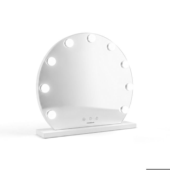Schreibtischspiegel - Innovagoods - Vanity Hollywood - 9 Led - 3 Farbtöne - Helligkeit Einstellbar