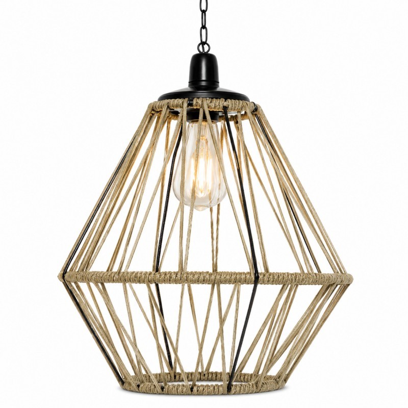 Solarhängelampe Aus Metall In Sandfarbe Ø38 × H47 Cm Led Warmweiß