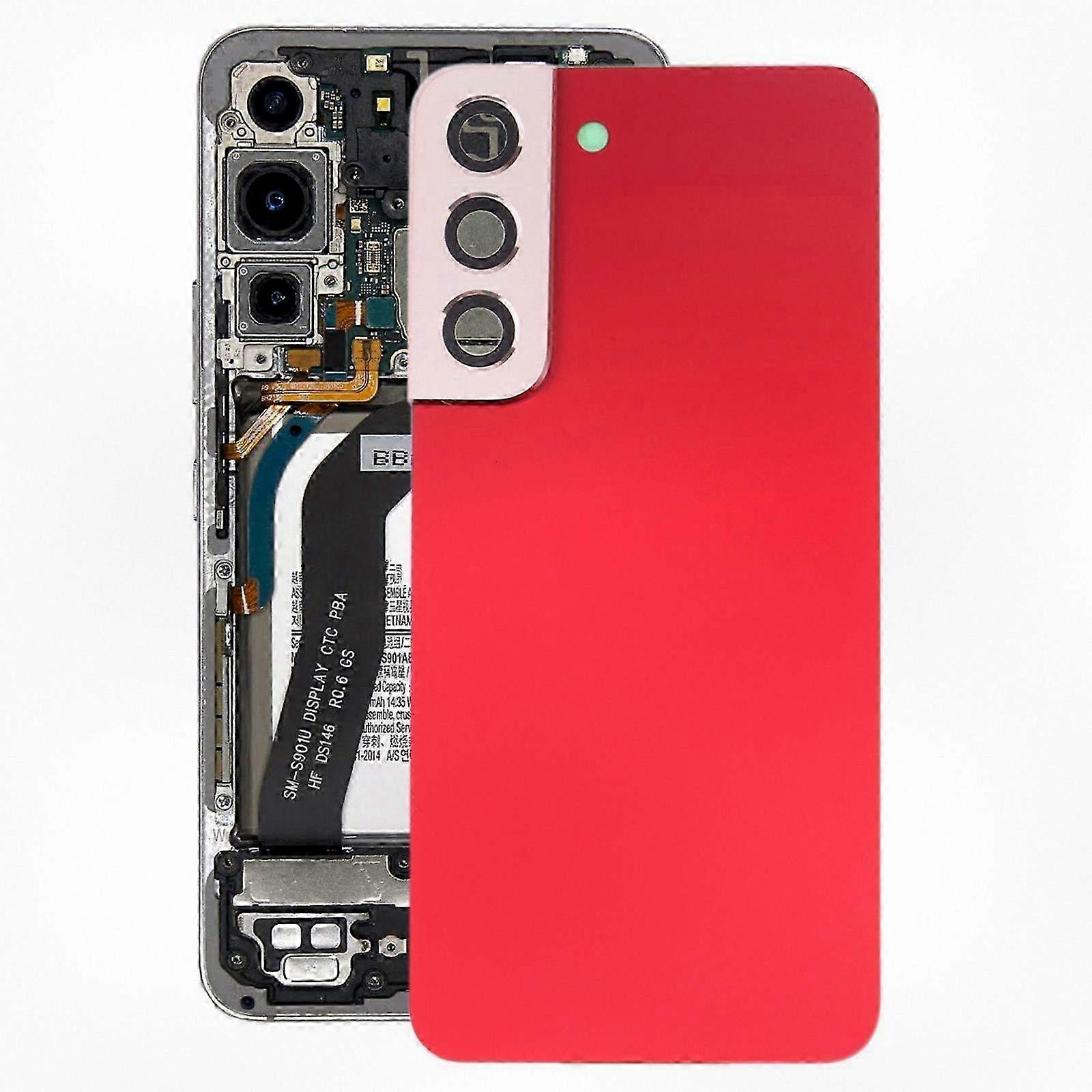 Ersatz-akkudeckel Für Samsung Galaxy S22 5g Sm-s901b – Robustes Ersatzteil Für Schutzhülle Rot