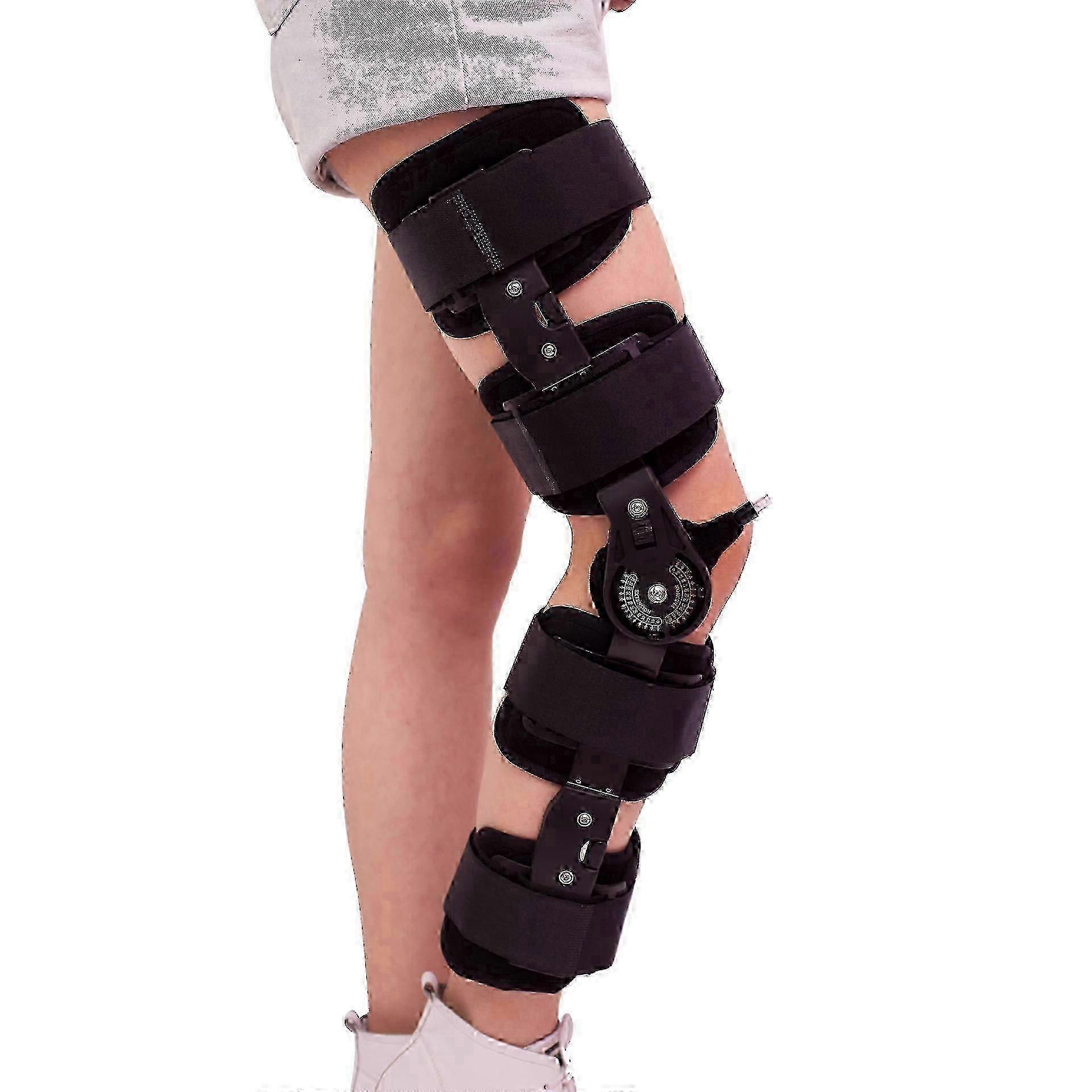 Verstellbare Knieorthese Mit Gelenkfunktion Zur Unterstützung Der Genesung Nach Kreuzband-, Nebenband- Und Kreuzbandverletzungen – Medizinische Orthopädische Stütze Und Stabilisator Nach Operationen