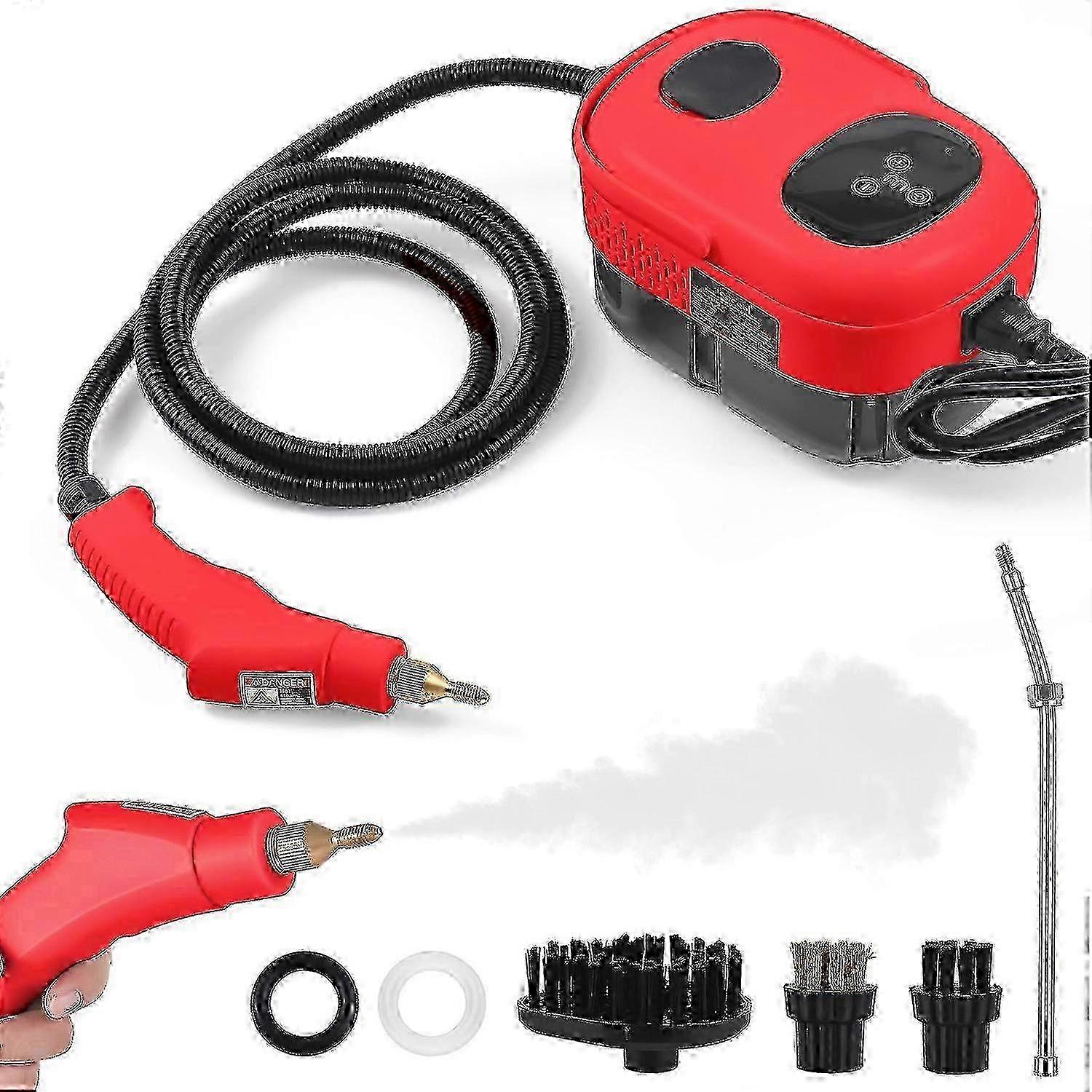1100 Ml Hochleistungs-dampfreiniger, 2500 W Hochdruck Für Die Haushaltsreinigung Rot Eu-stecker