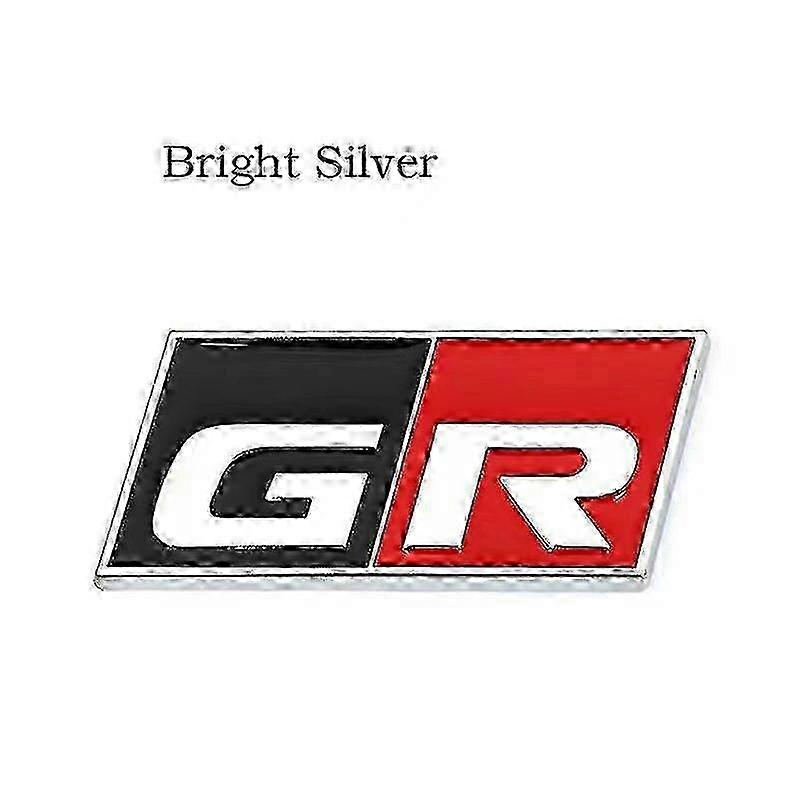 3d-metalllogo Gr Sport Emblem Kofferraumaufkleber Für Toyota Rz Rc Rs Yaris Corolla Ch Harrier Camry Gr Sport Emblem Zubehör Gr Hellsilber