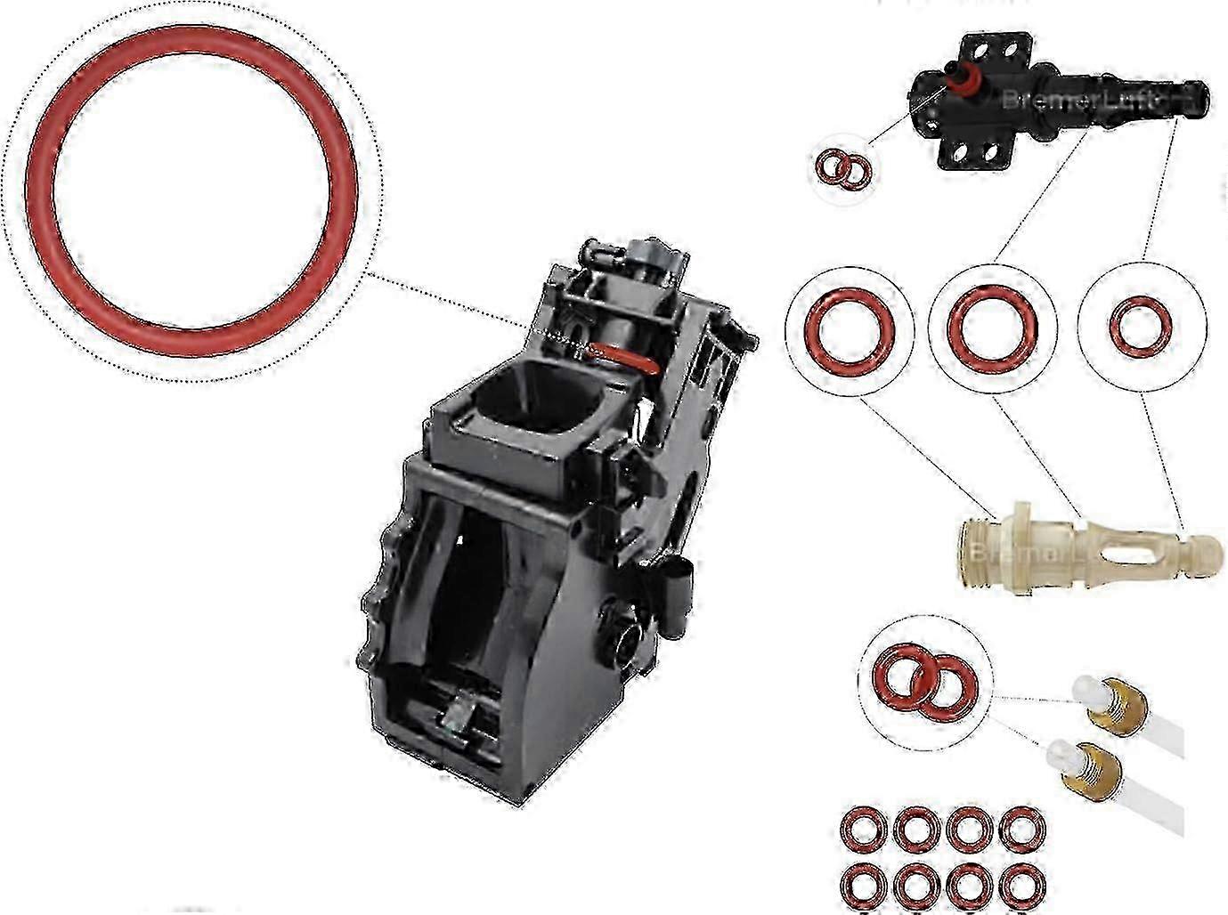 O-ring-dichtungswartungsset Für Phillips-, Saeco-, Spidem- Und Gaggia-halterungs-, Dampf- Und Brühgruppen-auslassventile