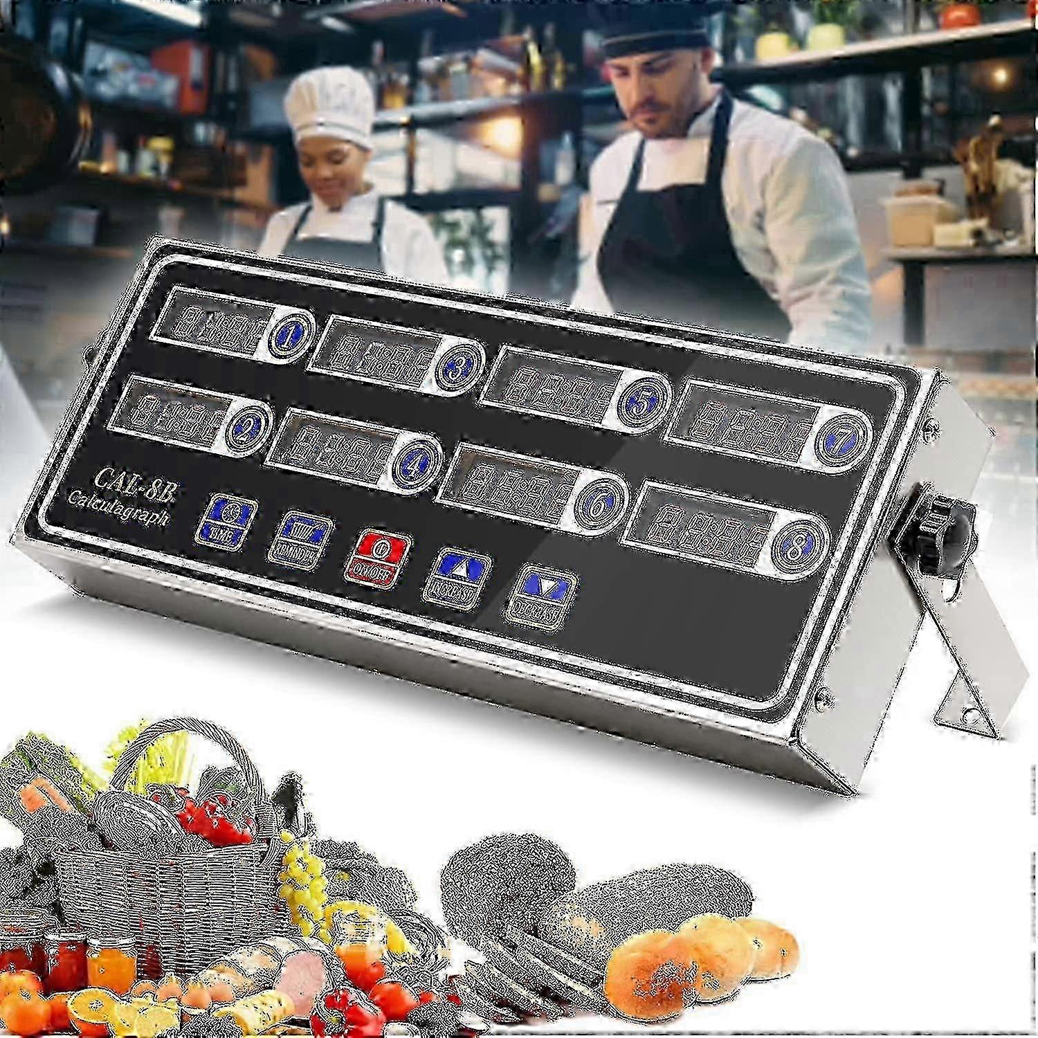 Gewerbliche Küchentimer Für Kochgeräte, Manuelle Timer, Große Digitale Timer, 8-kanal-digital-küchentimer, Erinnerungsfunktion Für Gewerbliche Fritteusen