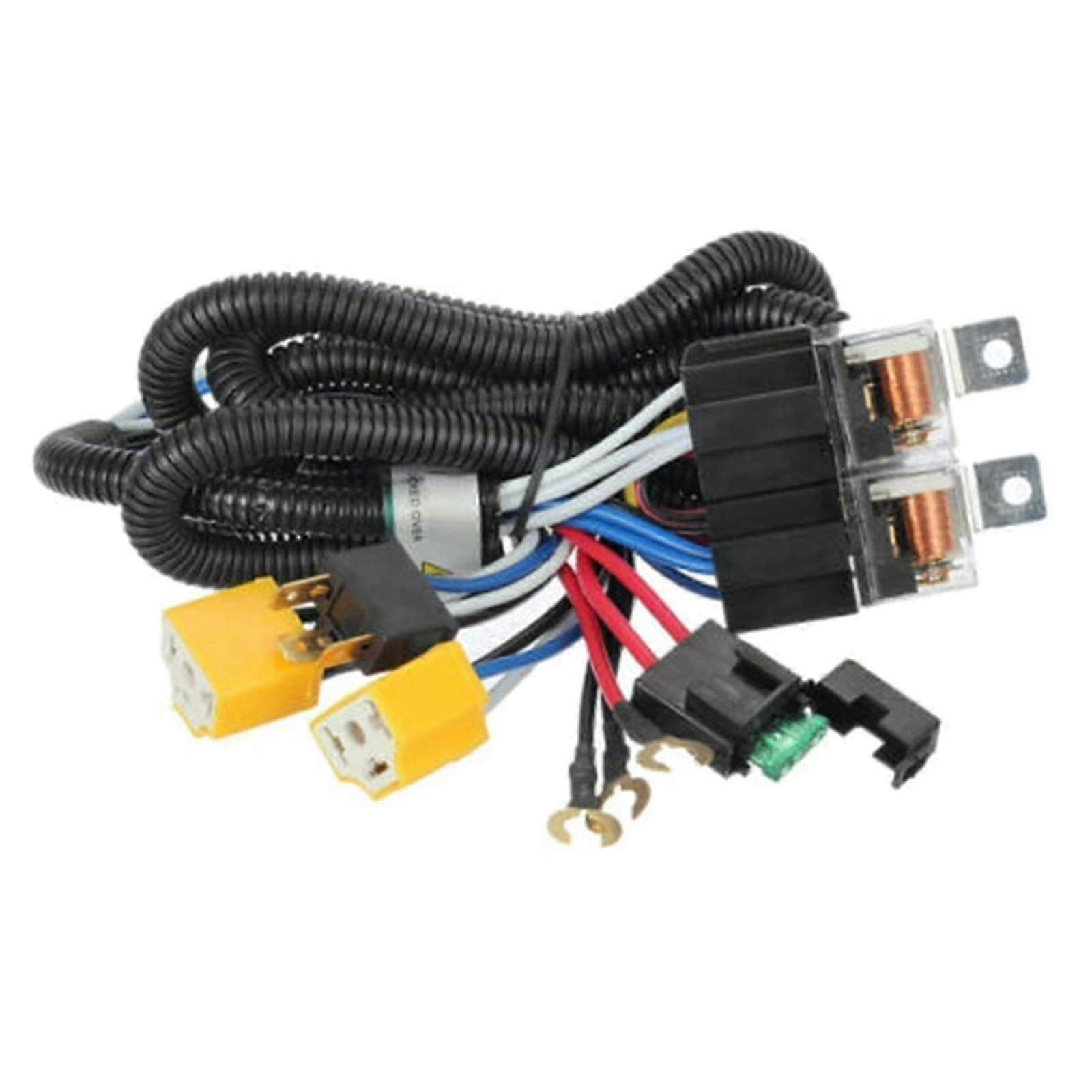 H4-led-scheinwerfer-lichtleisten-kabelbaum-relais-kabelsatz Für Autos - Yvan Gelb 24 V
