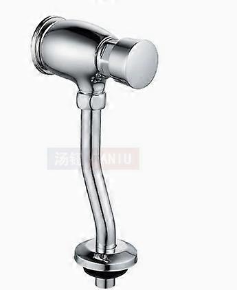 Wc-urinal-spülventil – Wandmontage Mit Druckknopf, Edelstahl, Mattschwarz, Manuelle Verzögerung, Automatische Schließung, Badezimmerarmatur