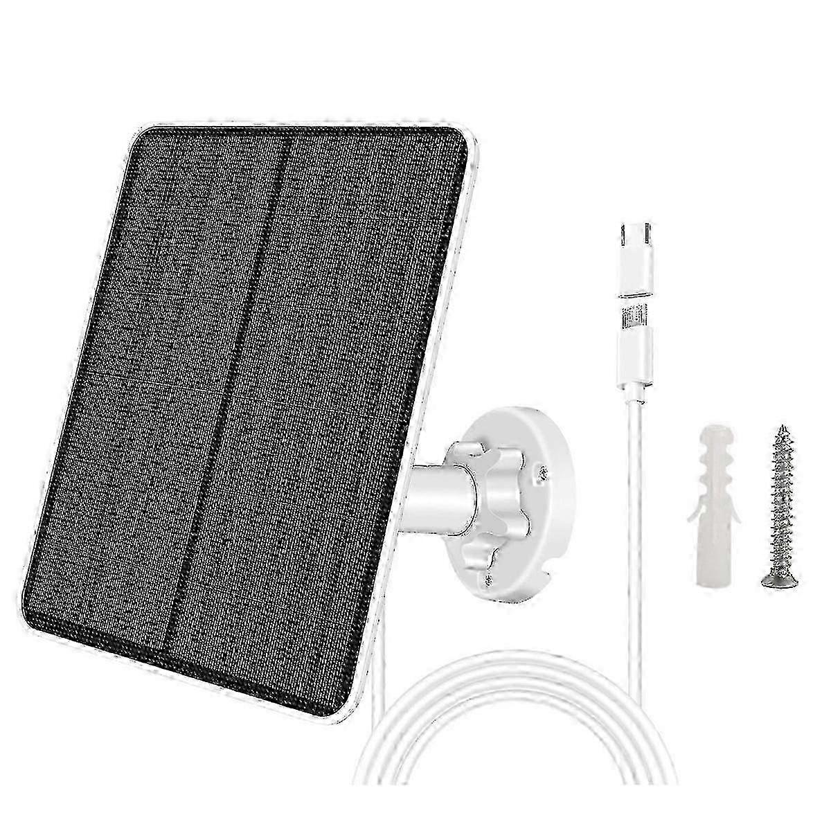 Solarpanel Für Überwachungskameras: 5-w-solarpanel Mit Micro-usb- Und Usb-c-anschlüssen, Ip65 Wasserdicht, Wetterfest