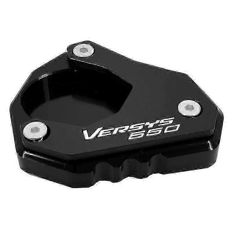 Cnc-gefräste Seitenständer-verlängerungsplatte Für Kawasaki Versys 650 Abs (2010–2023, 2019, 2015). Schwarz