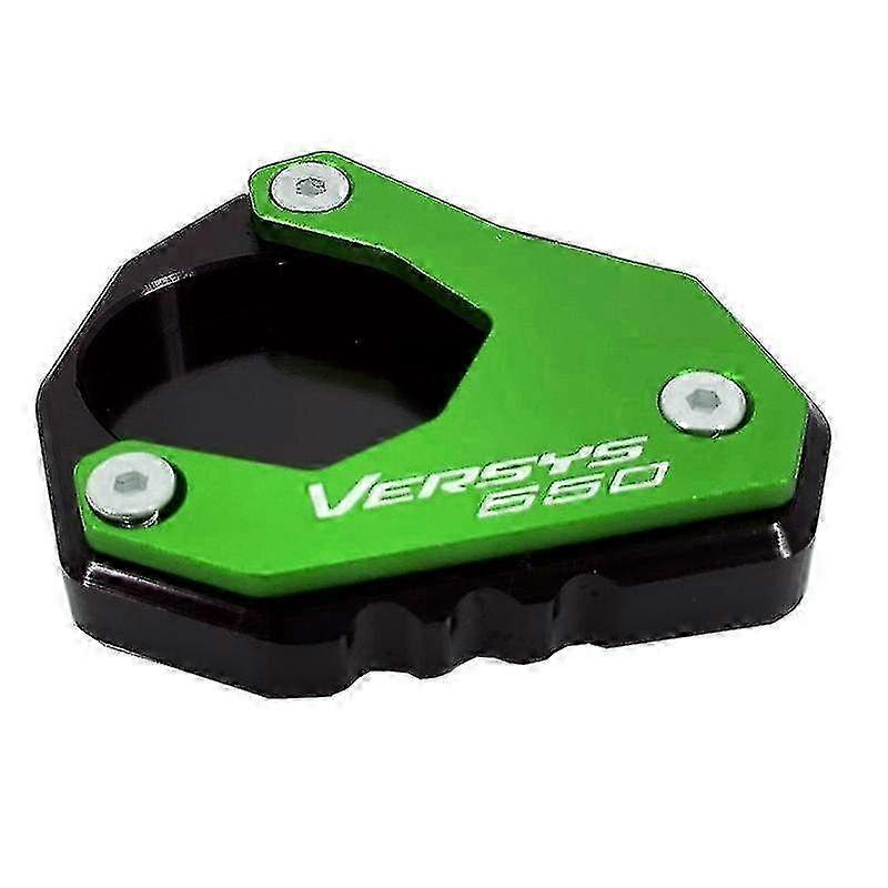 Cnc-gefräste Seitenständer-verlängerungsplatte Für Kawasaki Versys 650 Abs (2010–2023, 2019, 2015). Grün