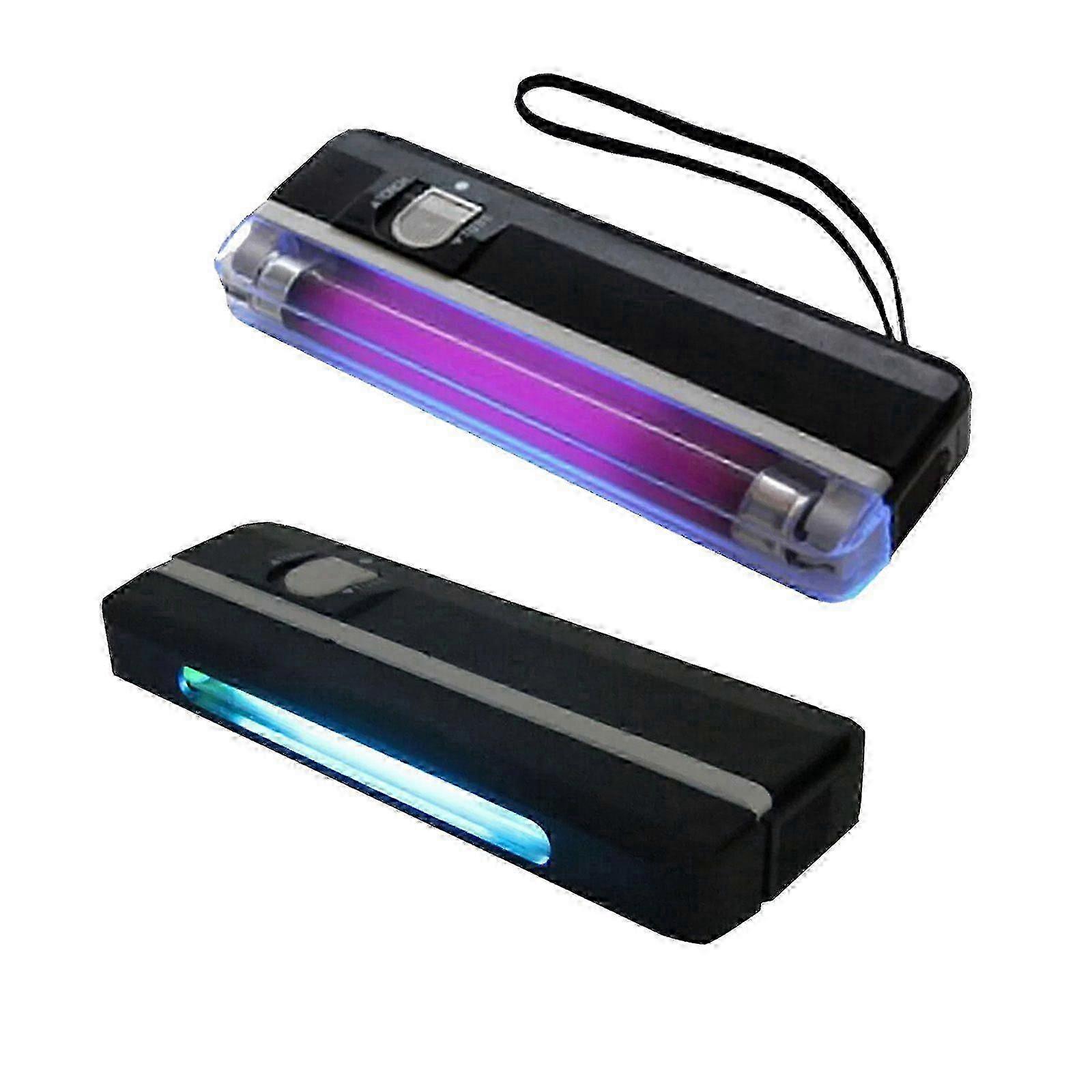 Uv-lampe (254 Nm Kurzwellig Und 365 Nm Langwellig) Für Fluoreszierende Briefmarken Und Banknoten (c-new)