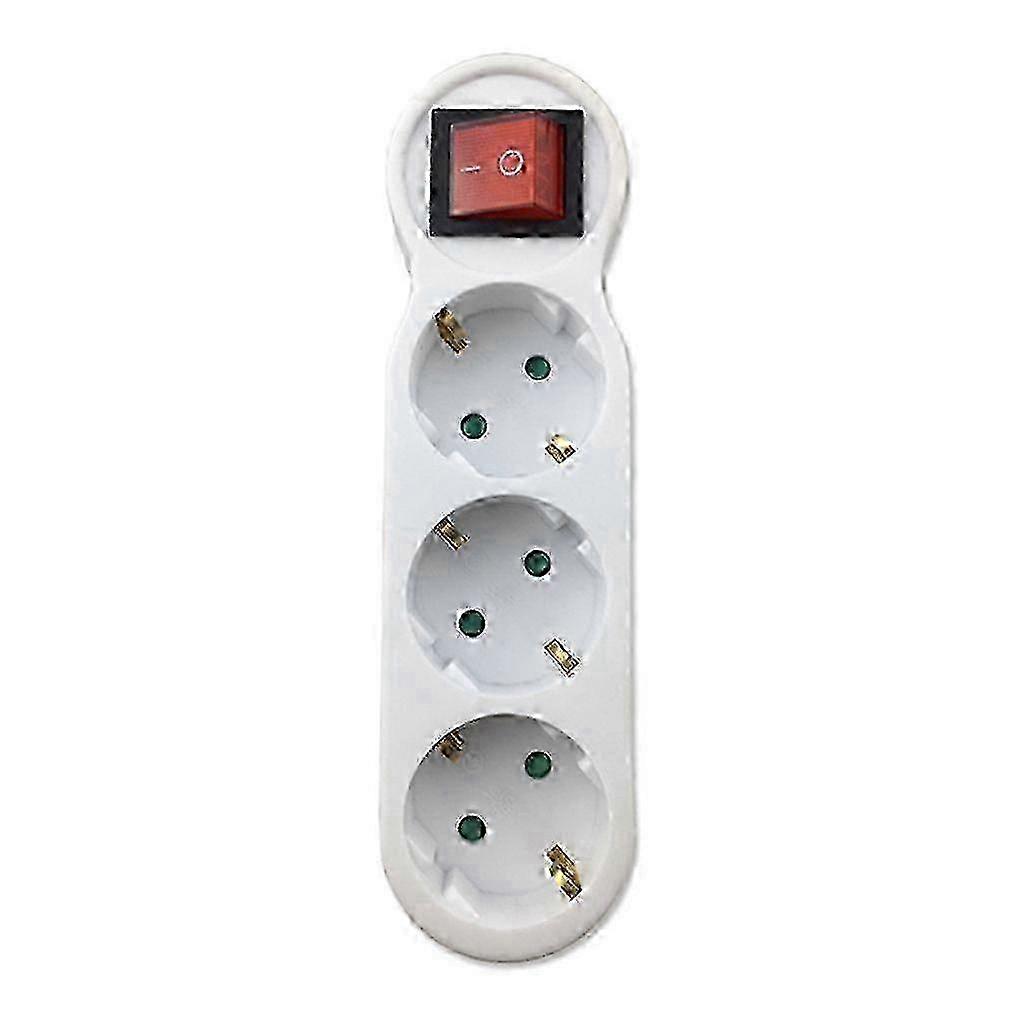3-fach Steckdosenadapter Mit Schalter, 3-fach Rund Mehrfachstecker Mehrfachsteckdose Verteiler Steckdosen