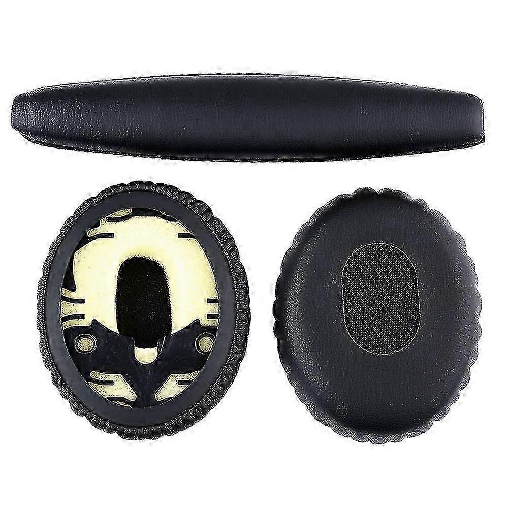 Für Bose Qc3 Quietcomfort 3 Ersatz-ohrpolster, Kopfbügelpolster-set, Schwarz, Memory-schaum, Komfortabel