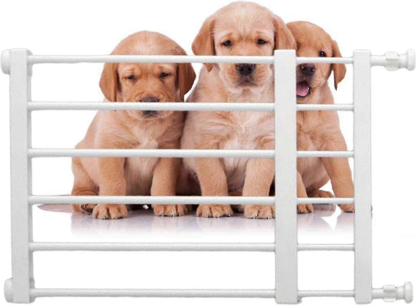 Niedriges Hundegitter, Treppengitter Für Hunde, Babygitter Für Hunde, Sicherheitsgitter Mit Geringem Sicherheitsstandard, Einziehbares Gitter Weiß, 42 X 60 Cm Breit, 36 Cm Hoch