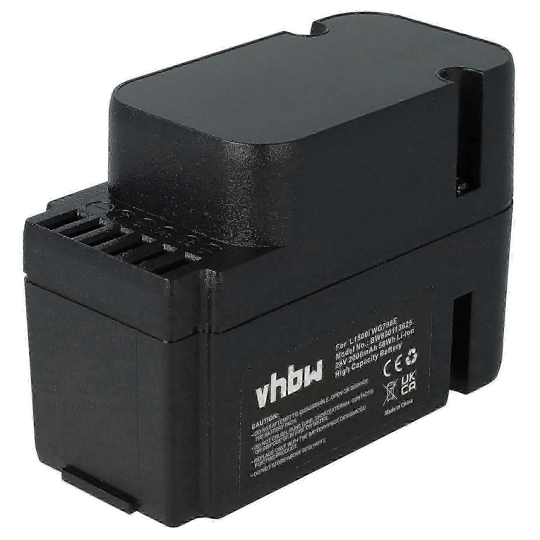 Akku Kompatibel Mit Worx Landroid Wg796e, Wg794edc, Wg792e, Wg792e.1 Und Wg794 Rasenmähern – 2000 Mah 28 V Li-ion Schwarz 1