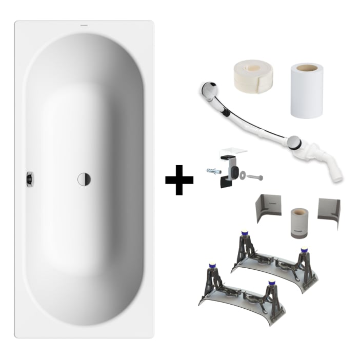 Kaldewei Classic Duo Mod. 110 Badewanne 180 X 80 Cm Mit Installationsset Bis 5041