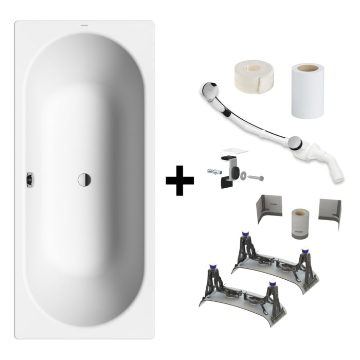 Kaldewei Classic Duo Mod. 107 Badewanne 170 X 75 Cm Mit Installationsset Bis 5041
