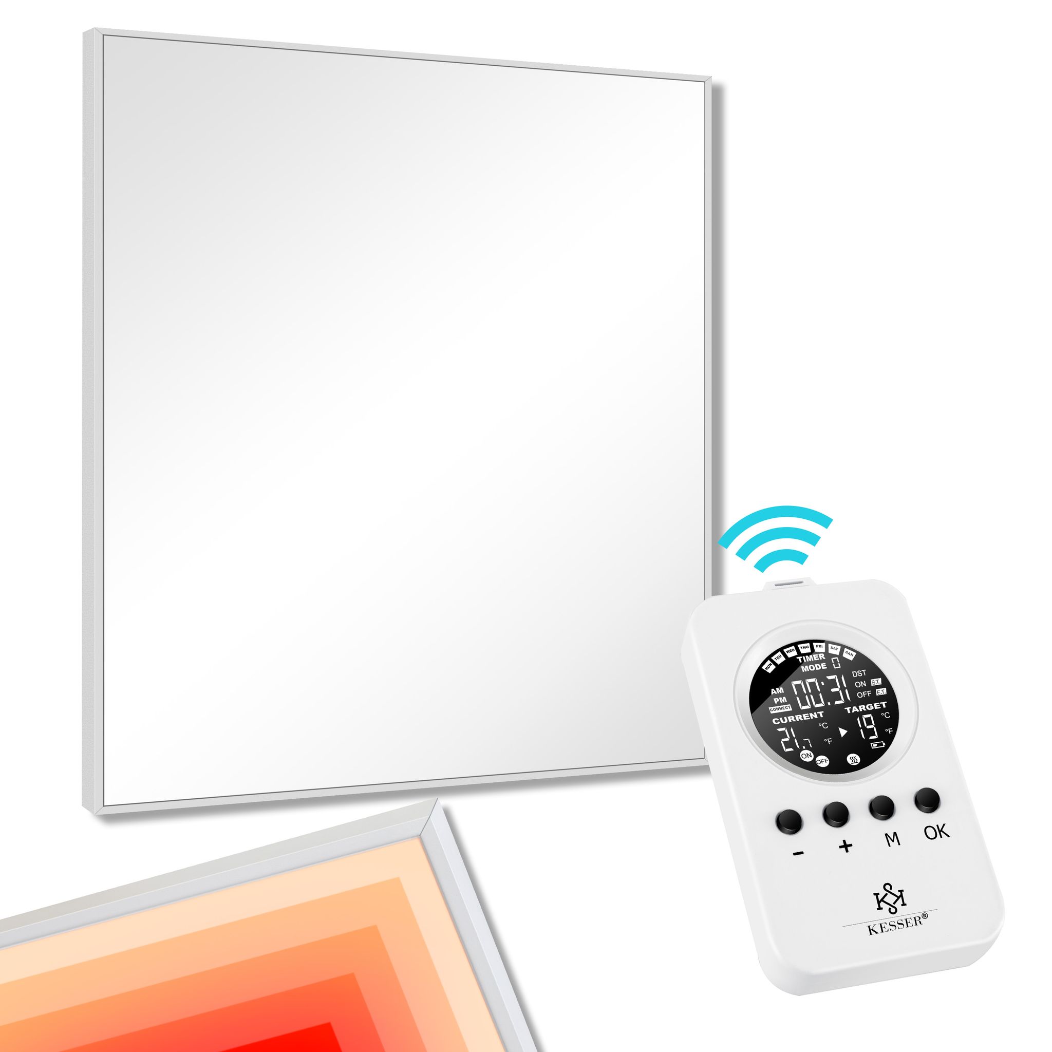 Kesser® Infrarotheizung Mit Thermostat, Ip44 - 800w