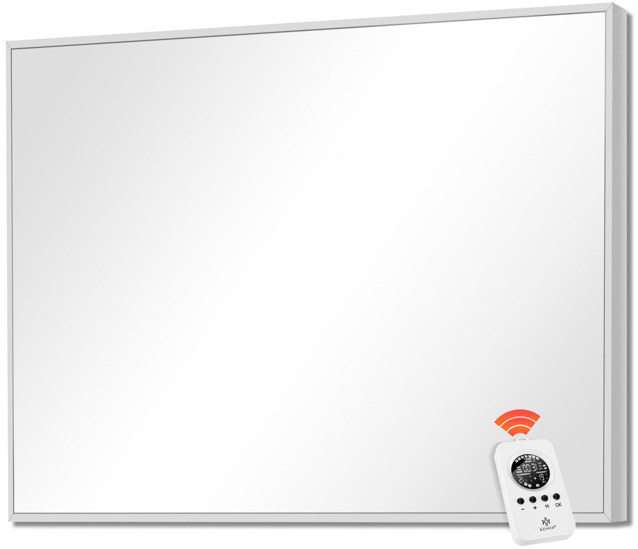 Kesser® Infrarotheizung Mit Thermostat - 1000w, Thermostat-fernbedienung