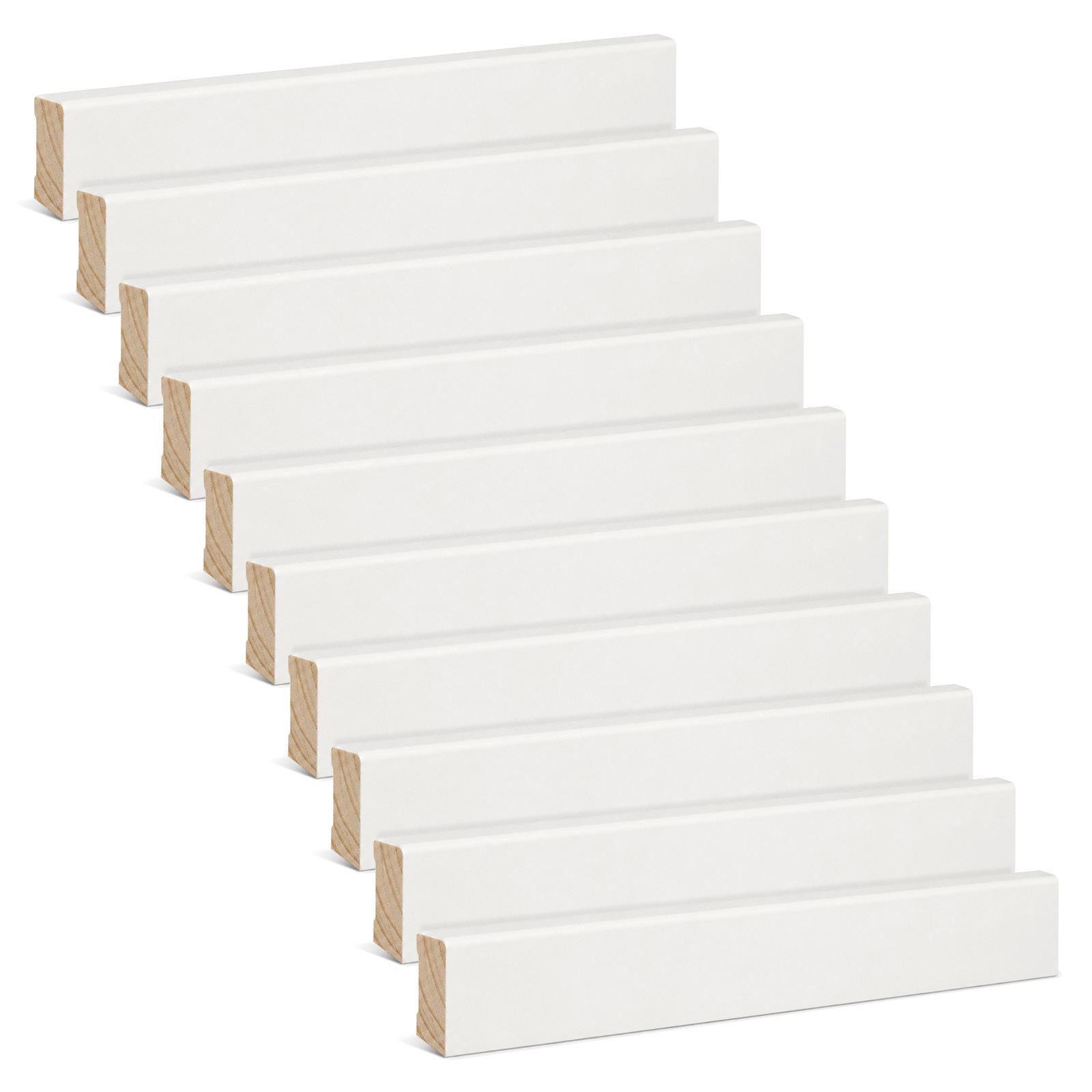 Kgm Sockelleiste Modern Pro Weiß 16 X 40 X 2400 Mm Ral9010 10 St