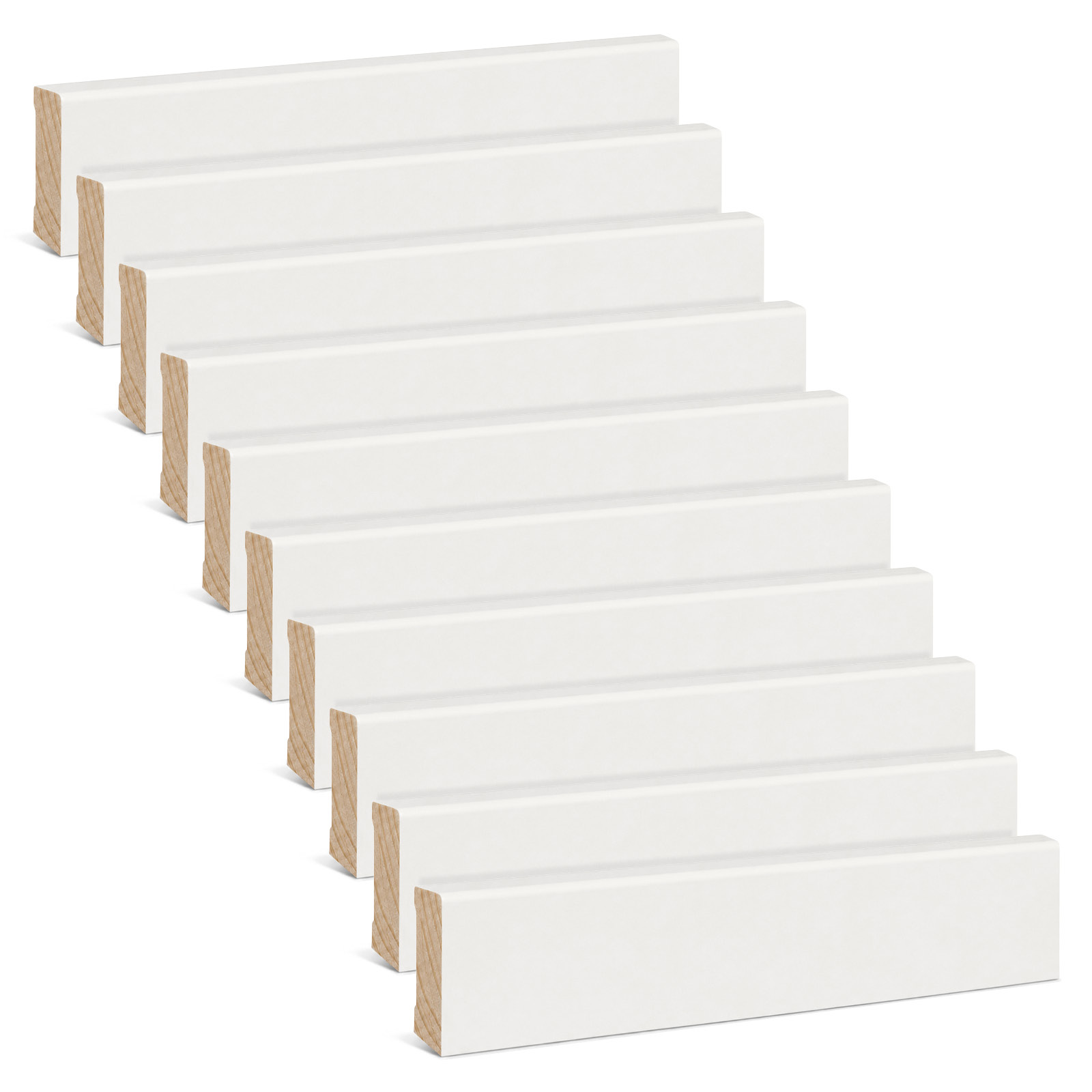 Kgm Sockelleiste Modern Pro Weiß 16 X 58 X 2400 Mm Ral9010 10 St