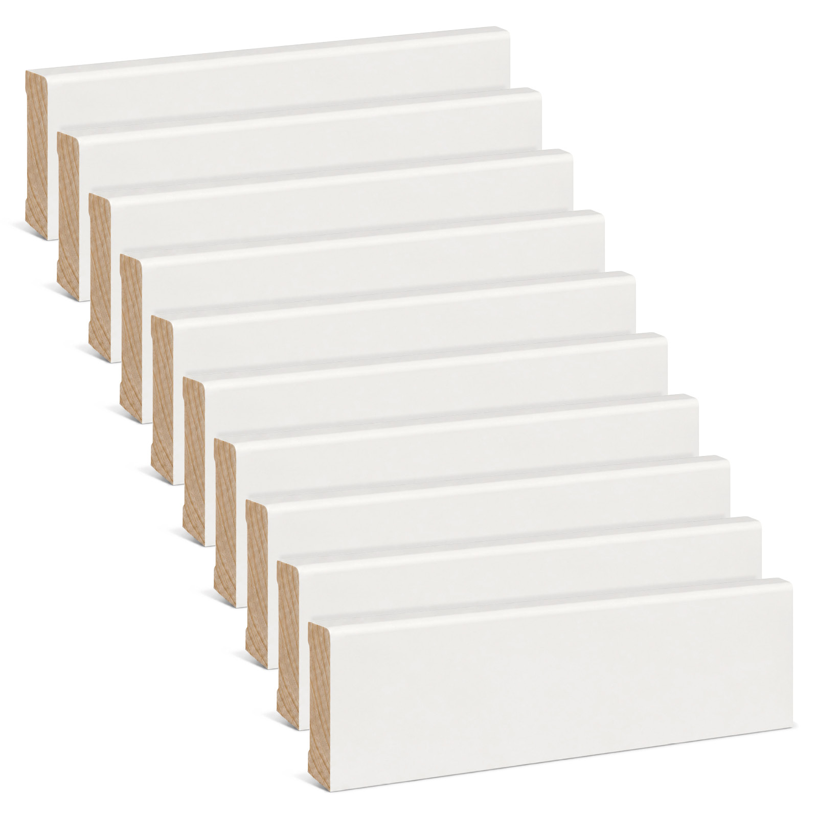 Kgm Sockelleiste Modern Pro Weiß 16 X 80 X 2400 Mm Ral9010 10 St
