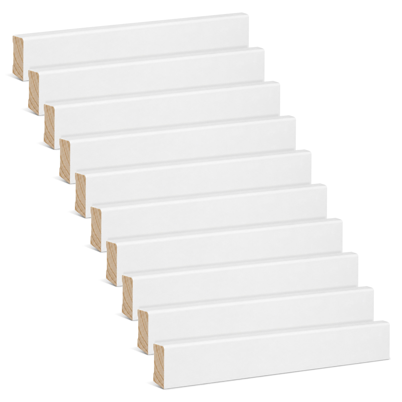 Kgm Sockelleiste Modern Pro Weiß 16 X 40 X 2400 Mm Ral9016 10 St
