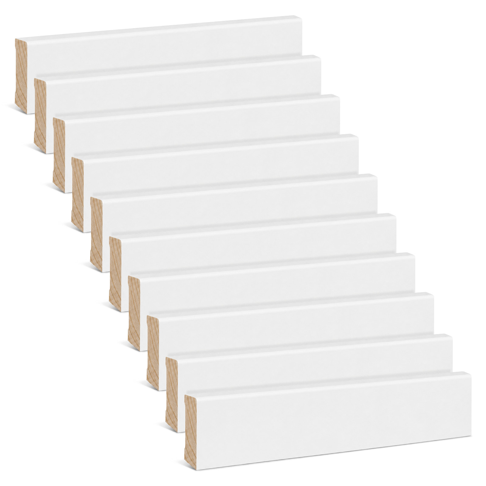 Kgm Sockelleiste Modern Pro Weiß 16 X 58 X 2400 Mm Ral9016 10 St