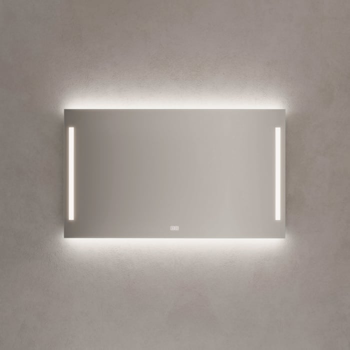 Kronenbach Sun Badspiegel 120 X 70 Cm Mit Led Seiten- Und Hintergrundbeleuchtung