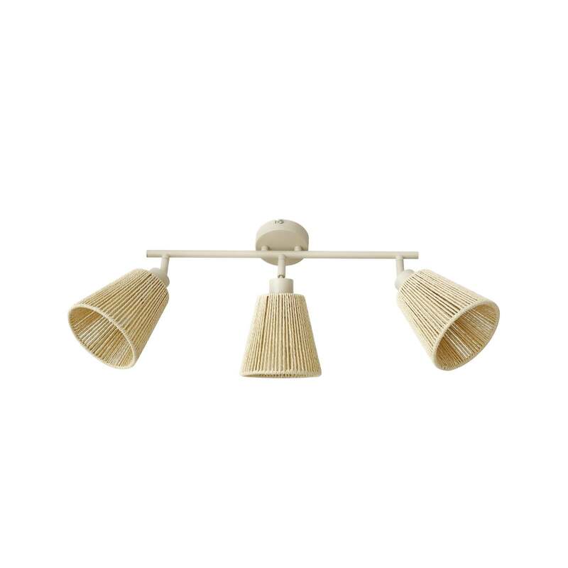[neuwertig] B-ware Lindby Deckenstrahler Anuva Led Dimmbar 3-flammig Beige Papier 72,5cm 13cm Licht