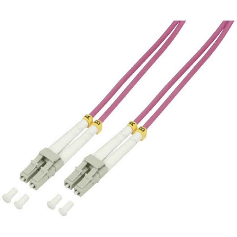 [gebraucht] B-ware Logilink Lwl Anschlusskabel 50m Multimode Om4 50/125µ Lc-stecker Violett Duplex