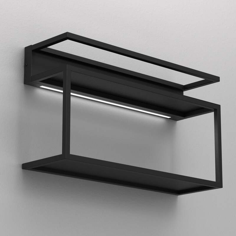[neuwertig] B-ware Luminex Wandleuchte Shelf Led Wandlampe Designer Leuchte Schwarz 60cm Lang